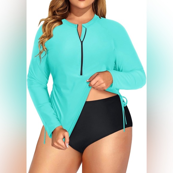 Other - Holipick Two Piece Long Sleeve Rash Guard Swim Shirt with Bottoms size 18